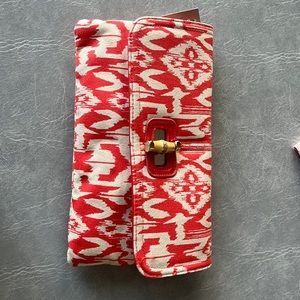 Never used clutch with gold chain for over the shoulder